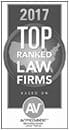 AV rating, Top-Ranked Law Firms in 2017 badge